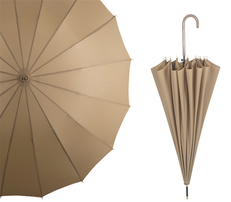 23 pouces 16 côtes 190T Pongee imperméable Japonais parapluie Japon en fibre de verre avec contrôle
