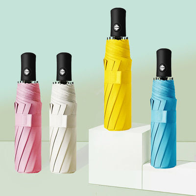 Logo personnalisé parapluie entièrement automatique triple pliable pour la promotion certifié BSCI