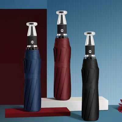 190T Tissu de nylon de luxe poignée dorée Rolls Royce parapluie pour hommes 23 pouces * 10k