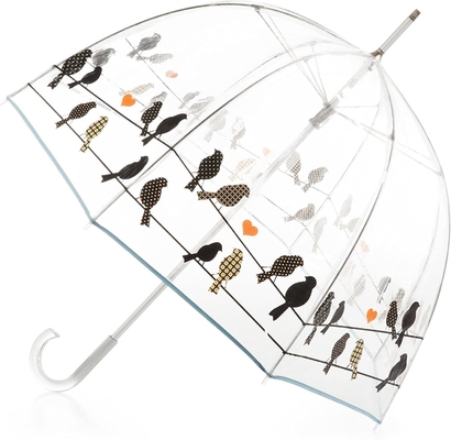 Logo imprimé sur mesure ou modèle parapluie à dôme clair pour dame cadre métallique noir de 23 pouces 8k