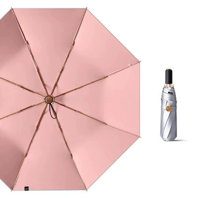 3 parapluie en titane d'argent pliable pour cadeaux d'entreprise Protection UV Portable Durable