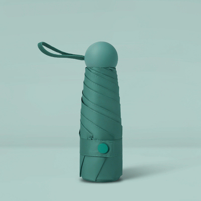 Parapluie à cinq couches, écran solaire pour femme, portable, parapluie transparente, capsule solaire en vinyle, parapluie
