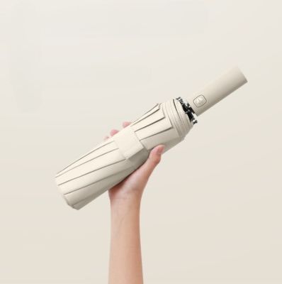 Protection UV Parapluie solaire automatique avec 106 cm de diamètre ouvert et design pliable