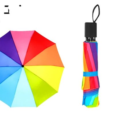 Parapluie à trois plis Logo personnalisé Parapluie publicitaire en tissu de nylon 190T