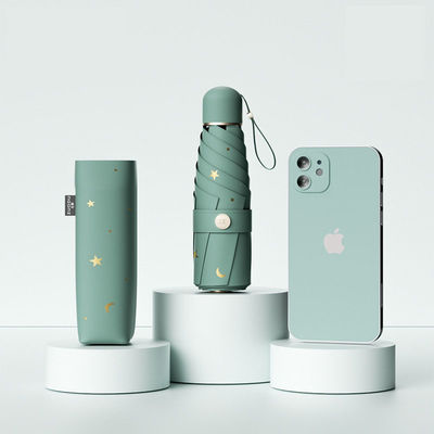 Protection contre les rayons UV Pour femmes, pluie et soleil Double parapluie Vinyle avec commande manuelle