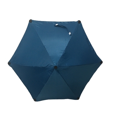 6 côtes Ronde Clip Parapluie solaire pivotante UV Parapluie à coupe et logo personnalisé