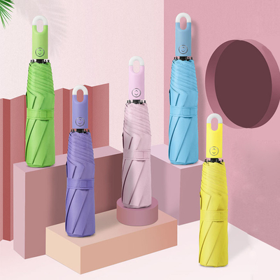 Vente en gros Fermeture entièrement automatique Manche à verrouillage triple pliable Multi Colors parapluie Dropship Accepté