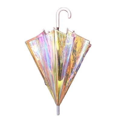 Pour adultes, parapluie iridescente à couleur changeante avec conception spéciale et reflet des paillettes