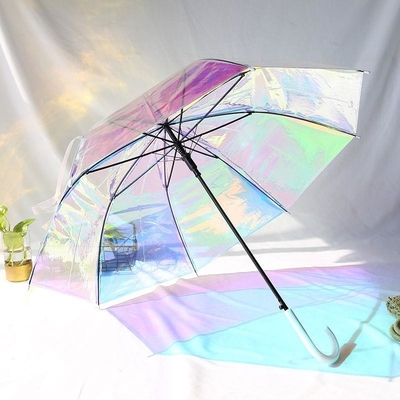 Pour adultes, parapluie iridescente à couleur changeante avec conception spéciale et reflet des paillettes