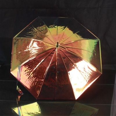 Pour adultes, parapluie iridescente à couleur changeante avec conception spéciale et reflet des paillettes