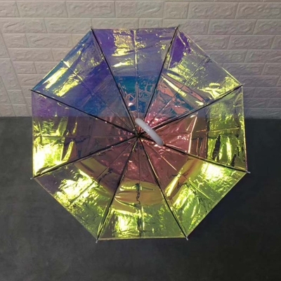 Pour adultes, parapluie iridescente à couleur changeante avec conception spéciale et reflet des paillettes