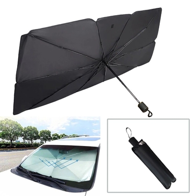 Cadre en acier Logo personnalisé pare-brise de voiture Parapluie UV protège pliable