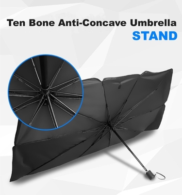 Cadre en acier Logo personnalisé pare-brise de voiture Parapluie UV protège pliable