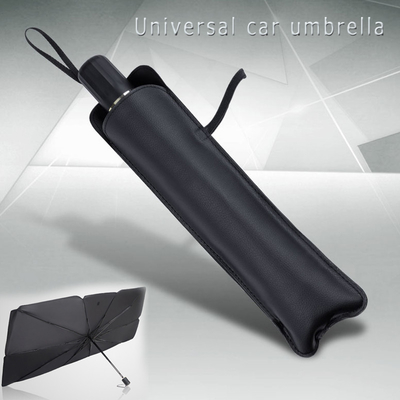 Cadre en acier Logo personnalisé pare-brise de voiture Parapluie UV protège pliable