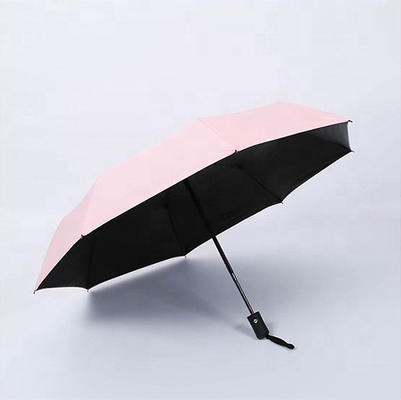 Manche revêtue de caoutchouc Crème solaire vinyle Anti-ultraviolet Soleil et pluie Double parapluie pliante