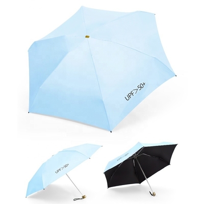 L'été doit avoir 5 fois mini couleur parapluie de poche pour les dames 8k 19 pouces côtes en fibre de verre