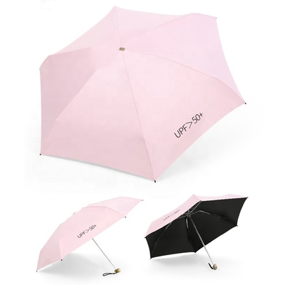 L'été doit avoir 5 fois mini couleur parapluie de poche pour les dames 8k 19 pouces côtes en fibre de verre