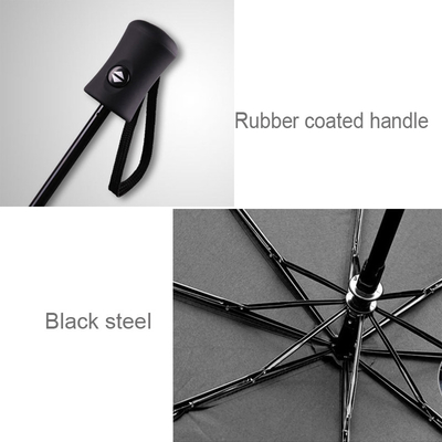 Parapluie de voyage de 95 cm de diamètre ouvert avec un design compact et un logo personnalisé