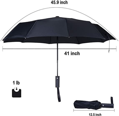 10 côtes Auto-ouvrir et fermer parapluie pliable pour la pluie