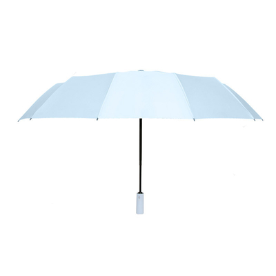Matériau du panneau Pongee Grand parapluie publicitaire pliable pour le soleil et la pluie double