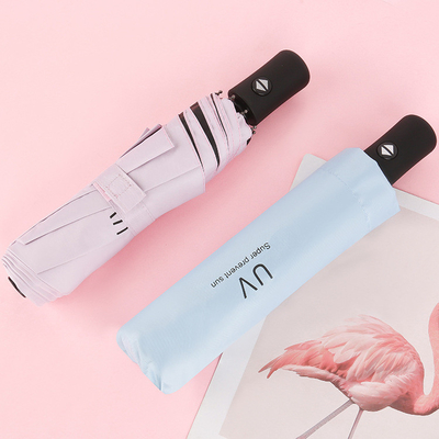 3 parapluies automatiques pliables pleins et ensoleillés avec impression du logo du client