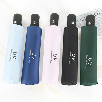 3 parapluies automatiques pliables pleins et ensoleillés avec impression du logo du client