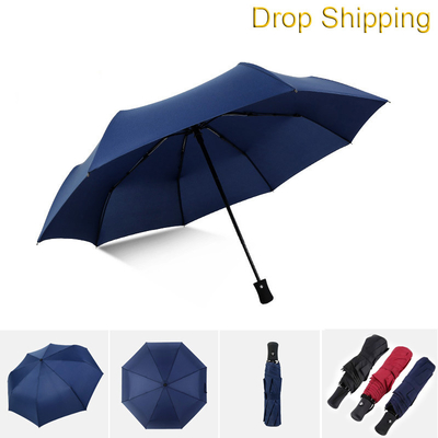 Hommes et femmes d'affaires parapluie pliante automatique avec publicité cadeau personnalisé