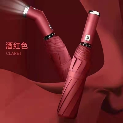 Publicité / parapluie cadeau avec lampe de poche LED réfléchissante et commodité de pliage automatique