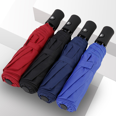 Plier X305 parapluie UV entièrement automatique Noir Vinyle Protection Soleil pluie double- parapluie