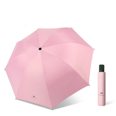 Coût de l'échantillon gratuit Promotion en stock Protection solaire ouverte à la main Parapluie UV pliable