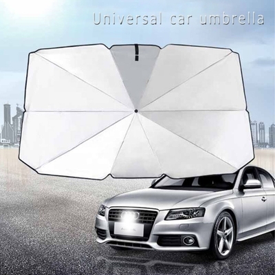 190T Tissu Ponegee Ventilateur avant Pare-soleil de voiture avec publicité et design pliable
