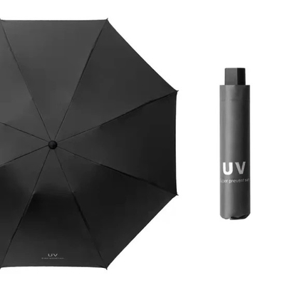 Des parapluies pliables de 21 pouces, à l'épreuve du vent, manuels, ouverts et pliables, de style minimaliste pour une protection solaire.