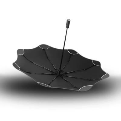 Cadeaux d'affaires parapluie à bande réfléchissante avec conception spéciale et matériau réfléchissant