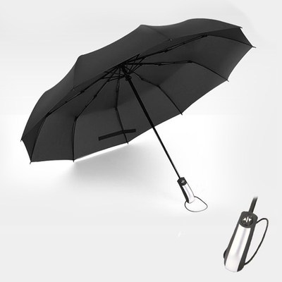 Manche en plastique de 23 pouces 10K 190T Pongee Automatique parapluie pliable pour les campagnes scolaires
