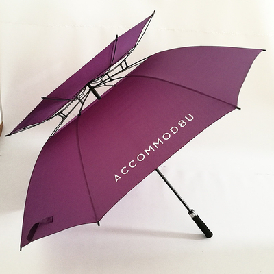 Parapluie de golf ventilé de 30 pouces avec imprimante de logo à double couche et conception étanche au vent