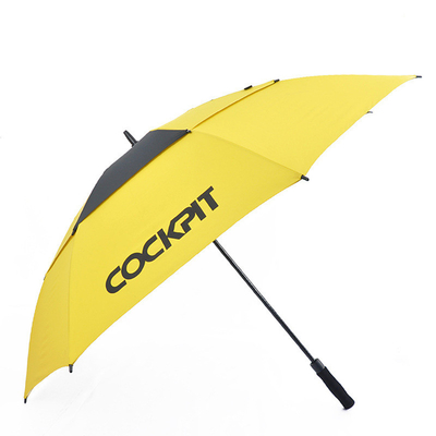 Parapluie publicitaire de 30 pouces de diamètre ouvert super grand et double parapluie à poignée longue