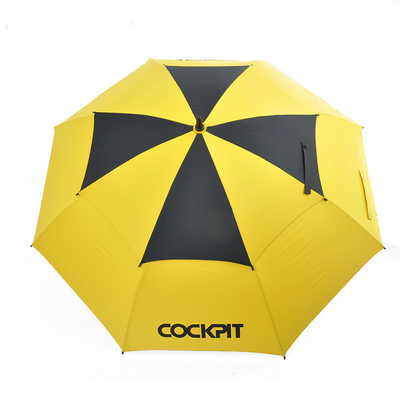 Parapluie publicitaire de 30 pouces de diamètre ouvert super grand et double parapluie à poignée longue