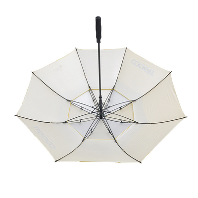 Parapluie publicitaire de 30 pouces de diamètre ouvert super grand et double parapluie à poignée longue