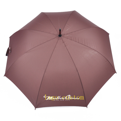 Parapluie de golf à poignée longue entièrement automatique avec crochet et logo personnalisé