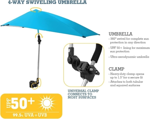 Chaise pour bébé en plein air avec parapluie réglable et protection UV universelle