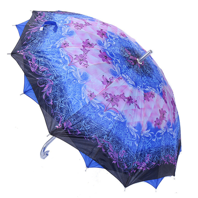 Style minimaliste 16K 23 pouces Double couche parapluie droite pour tous en une fonctionnalité