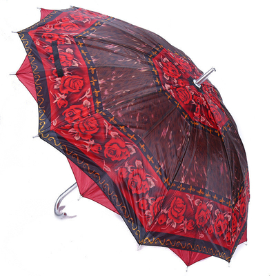 Style minimaliste 16K 23 pouces Double couche parapluie droite pour tous en une fonctionnalité
