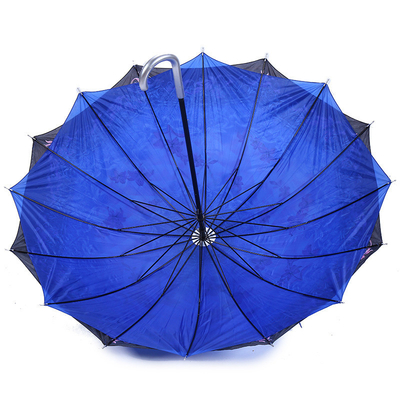 Style minimaliste 16K 23 pouces Double couche parapluie droite pour tous en une fonctionnalité