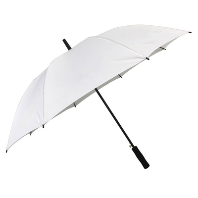Matériau de tissu Pongee 190T 8K 27 pouces Droit Boîte de publicité extérieure blanche Parapluie
