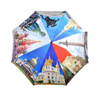 Parapluie de sublimation de logo et de motif personnalisé populaire avec poignée en caoutchouc
