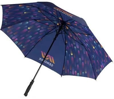 Parapluie de sublimation de logo et de motif personnalisé populaire avec poignée en caoutchouc