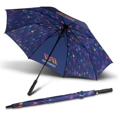 Parapluie de sublimation de logo et de motif personnalisé populaire avec poignée en caoutchouc