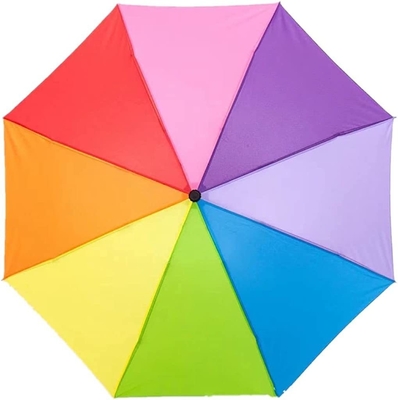 3 Parapluie manuelle pliable avec côtes résistantes au vent et en fibre de verre métallique