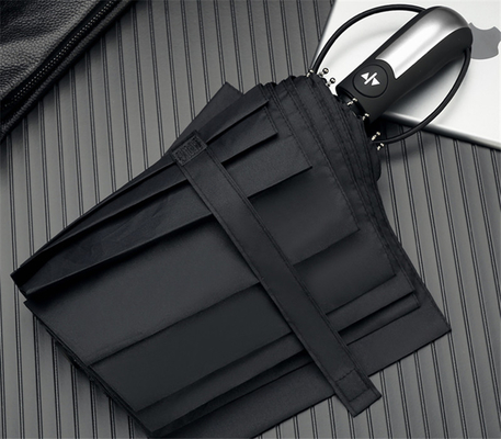 23 pouces 10K 190T Pongee parapluie pliable automatique avec ouverture et fermeture automatiques et arbre en acier