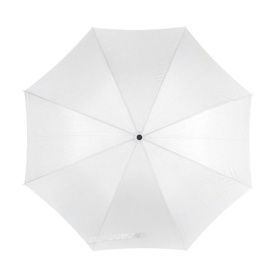 Logo imprimé sur mesure parapluie pliable en polyester blanc pour la publicité ou les cadeaux et durable